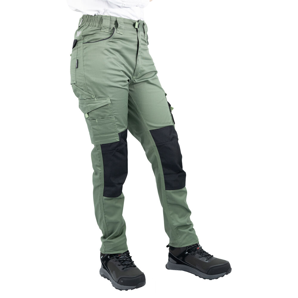 Pantalón Cargo Hw Dakota Spandex Mujer Verde Oliva image number 1.0